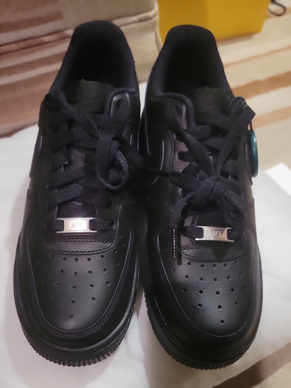 Men's AF1 Black Leather Nike Sneakers